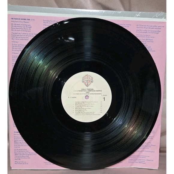 DOLLY PARTON, LINDA RONSTADT & EMMYLOU HARRIS / TRIO ~ 1987 WB Album - Picture 5 of 6